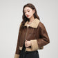 Stand Collar Fur Integrated Lamb Fur Short Coat