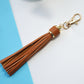 Background Color Leather Tassel Key Chain Silica Gel Bracelet