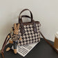 Fashion Houndstooth Shoulder Bags Portable Checkerboard Handbags