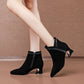 Women's Fashion All-matching Suede Matte High Heel Boots