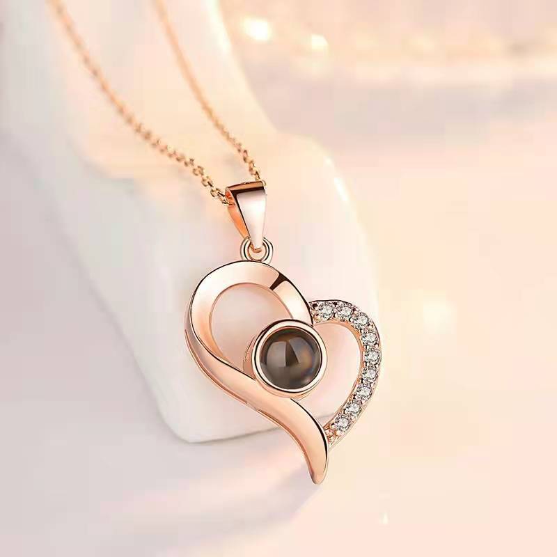 Gifts Metal Rose Jewelry Gift Box Necklace For Wedding Girlfriend Necklace Gifts