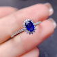 Natural Sapphire Ring S925 Silver Female Accessories Main Stone