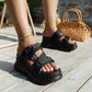 Ins Fashion Dickbesohlte Schnalle Sandalen Sommermode