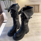 Women's Fashion All-match Below The Knee Belt Buckle Platform Boots