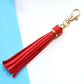 Background Color Leather Tassel Key Chain Silica Gel Bracelet