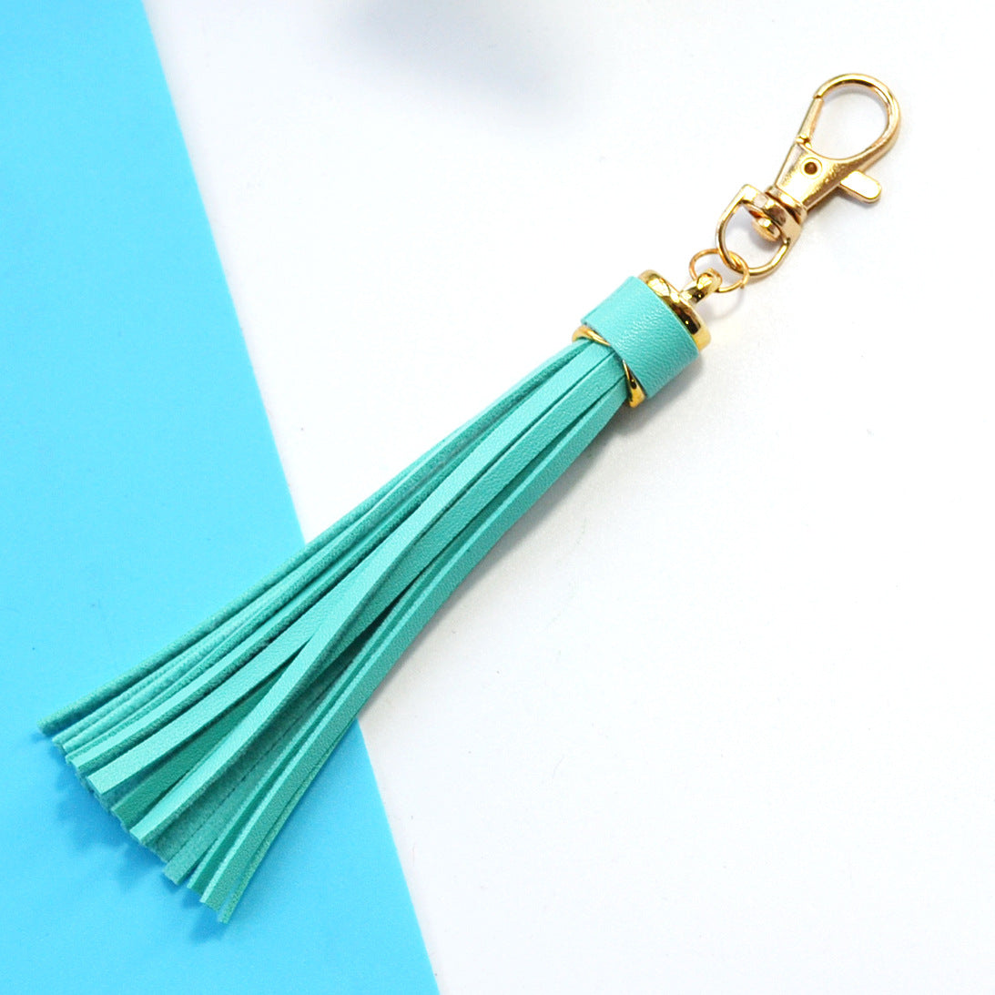 Background Color Leather Tassel Key Chain Silica Gel Bracelet