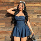 Fashion Tube Top Denim Dress