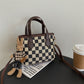 Fashion Houndstooth Shoulder Bags Portable Checkerboard Handbags