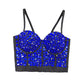 Niche Tube Top Beaded Light Diamond Hot Girl Sling Top