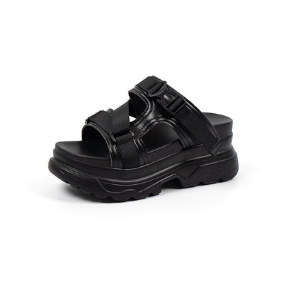 Ins Fashion Dickbesohlte Schnalle Sandalen Sommermode