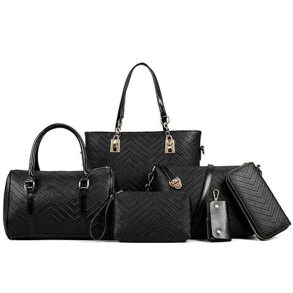 Embossed Six Piece Set Mother Bag