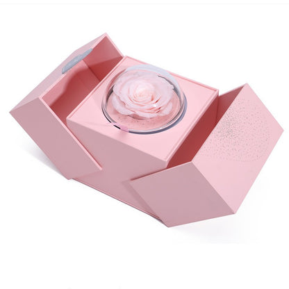 Kreative Ewige Rose Box Ewige Seife Blume Schmuck Box Ring Halskette Lagerung Fall Valentinstag Überraschung Geschenk