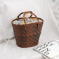 Vintage Hand-woven Acrylic Handle Women's Woven Tote