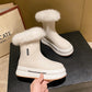 Short Boots Winter British Style Plush Warm Flat Bottomed Leisure