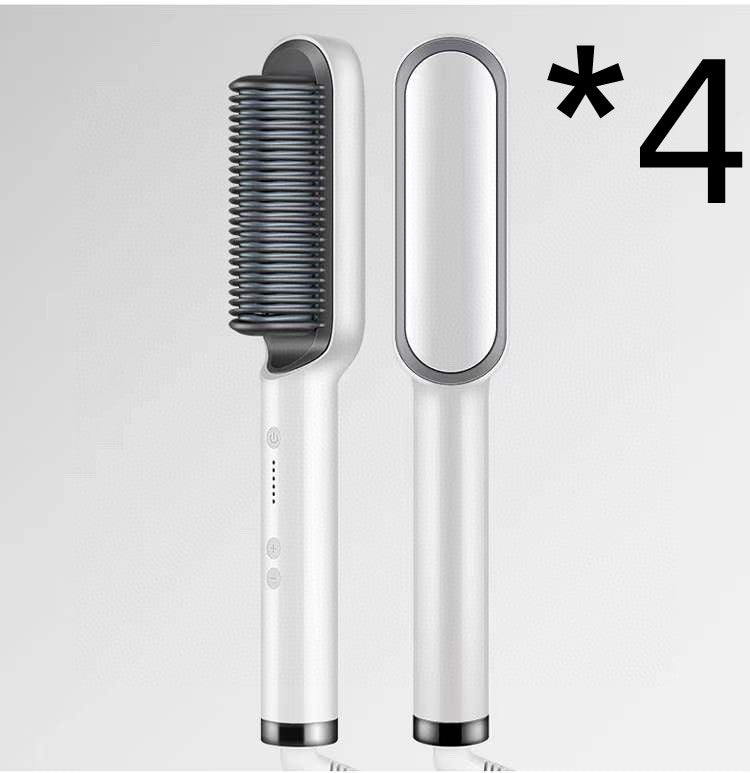 Neue 2 In 1 Haarglätter Heißer Kamm Negative Ionen Curling Tong Dual-zweck Elektrische Haar Bürste