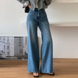 Schlankmachende Retro-Jeans mit hoher Taille