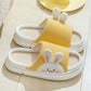 Cute Rabbit Slippers Linen House Shoes