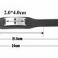 Handpoliertes, quadratisches Edelstahlarmband aus Leder mit Schriftzug