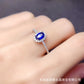 Natural Sapphire Ring S925 Silver Female Accessories Main Stone