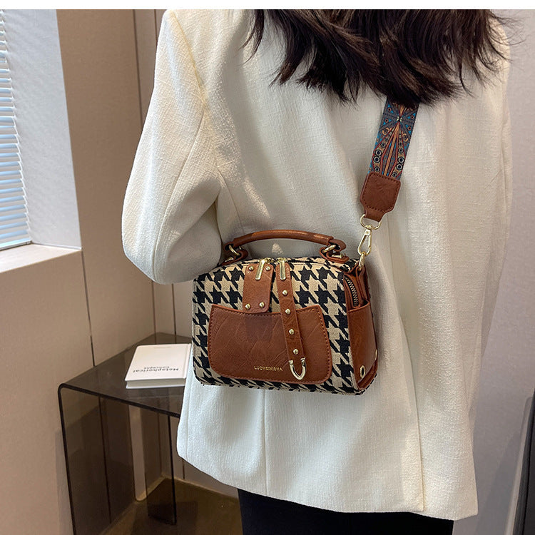 Contrast Color And Versatile Crossbody Bag Small Square Bag